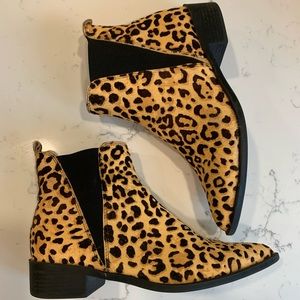 Steve Madden Calf Hair Leopard Print Bootie, Size 8 Women’s